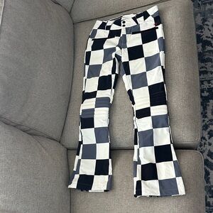 Perfect Moment Checkerboard Flared Women's ski pants size small
